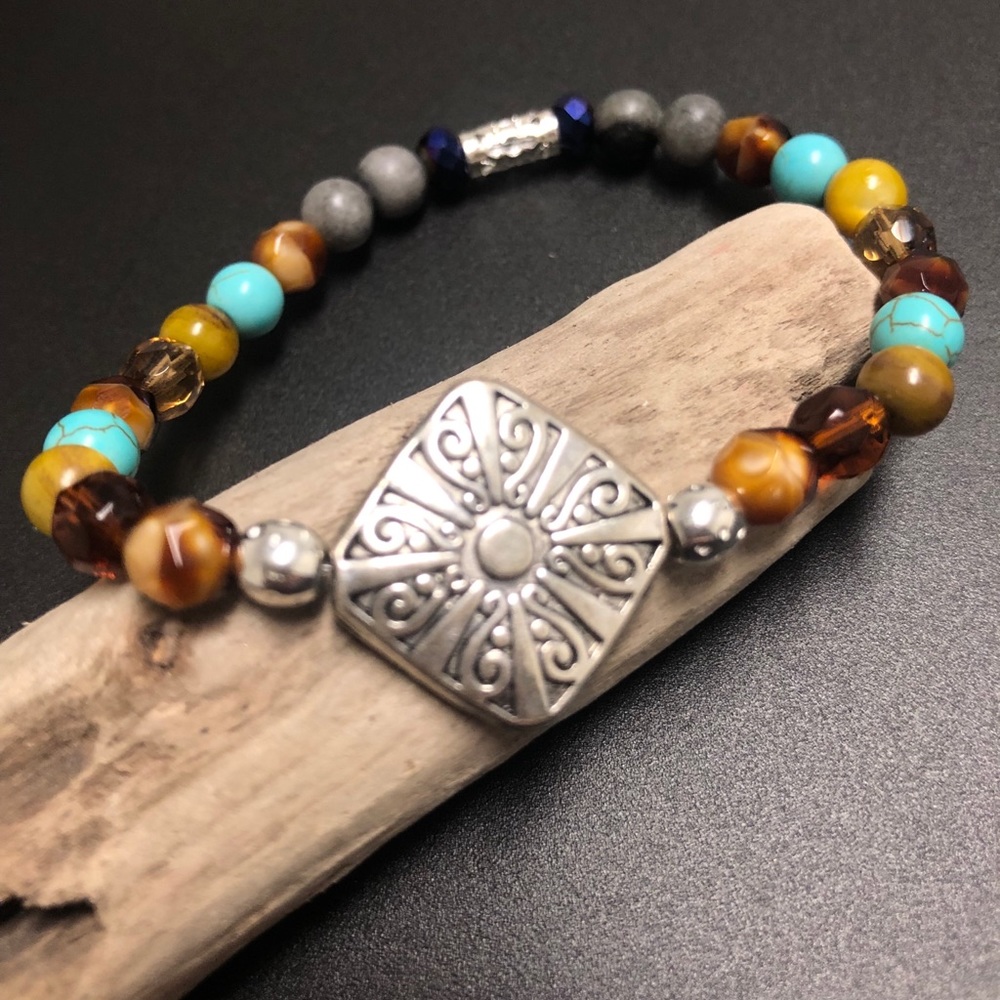 Multicolored Medallion Bracelet - image 3